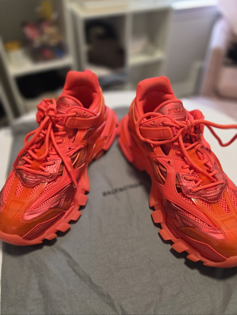 Red Balenciaga Track Sneaker